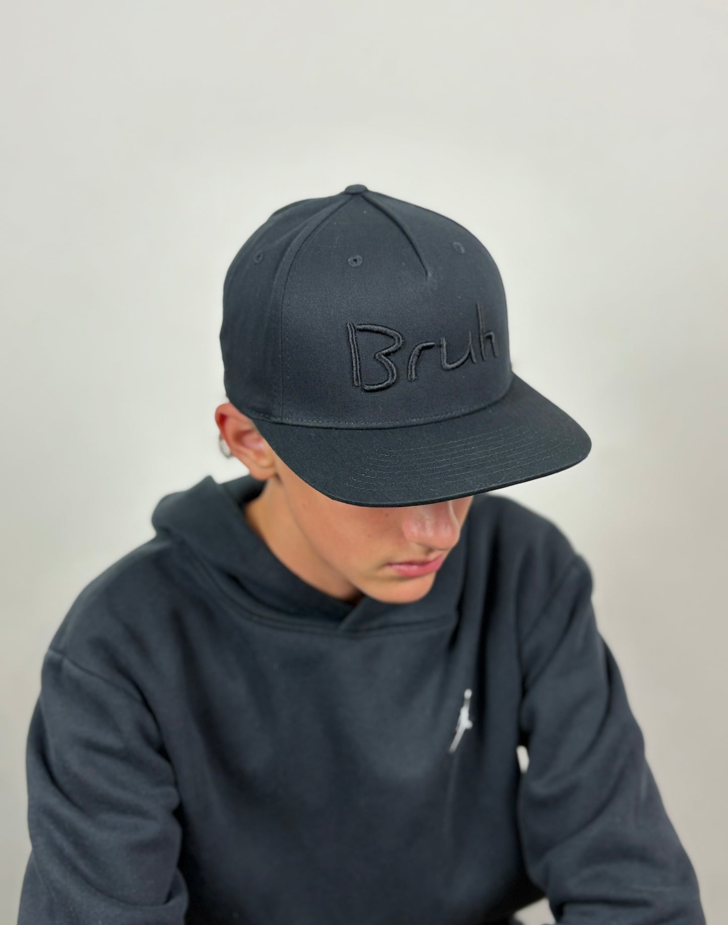 Bruh Black/Black Snapback