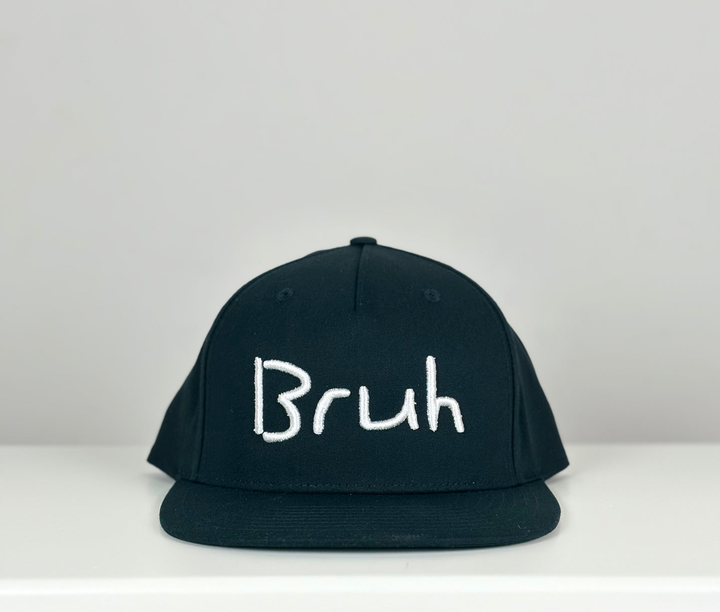 Bruh Black/White Snapback