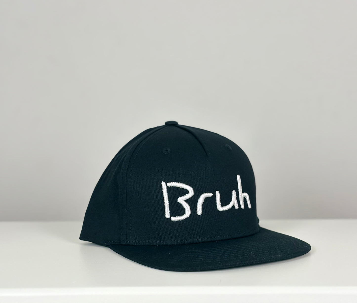 Bruh Black/White Snapback