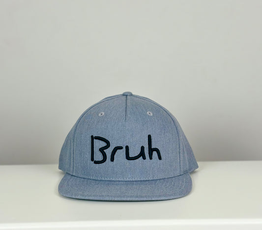 Bruh Grey/Black Snapback