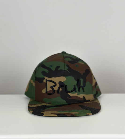 Bruh Camo/Black Snapback