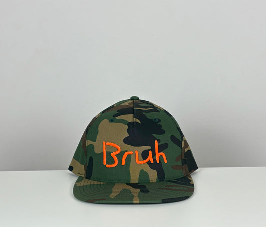 Bruh Camo/Orange Snapback