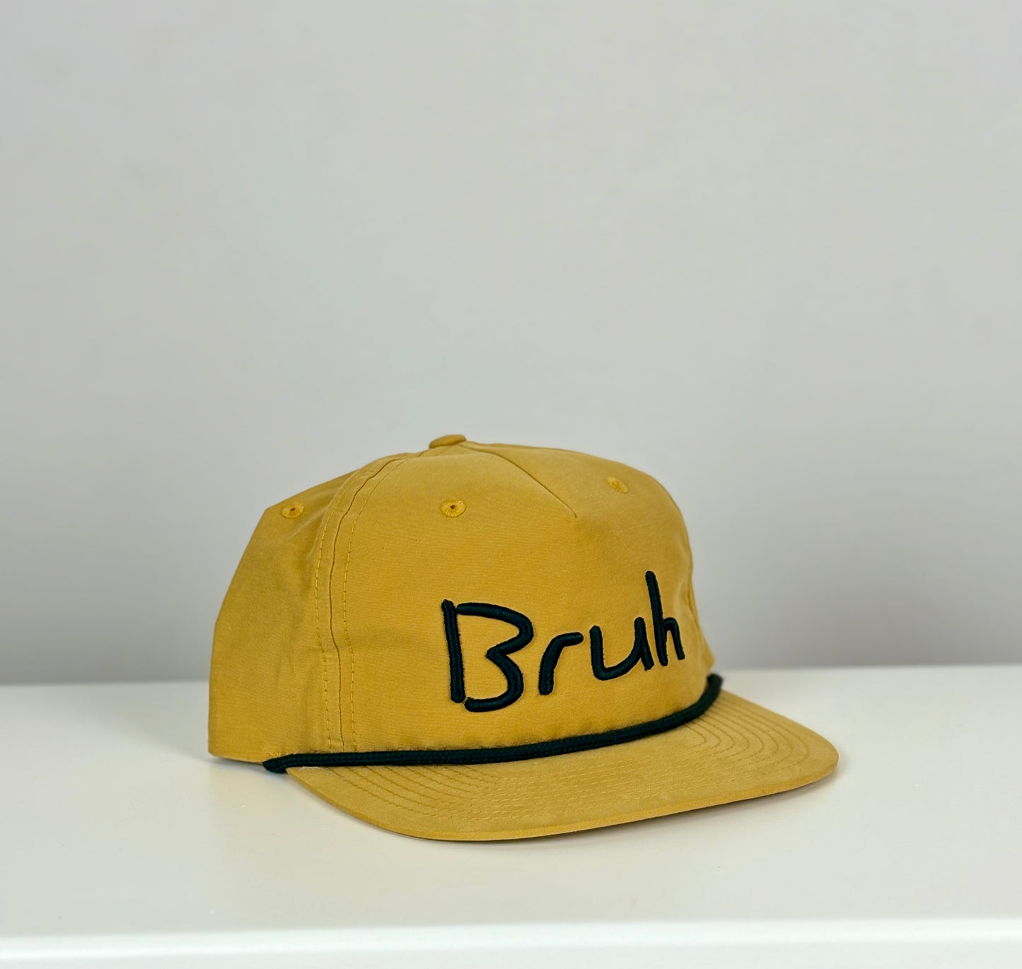 Bruh Mustard/Black Snapback