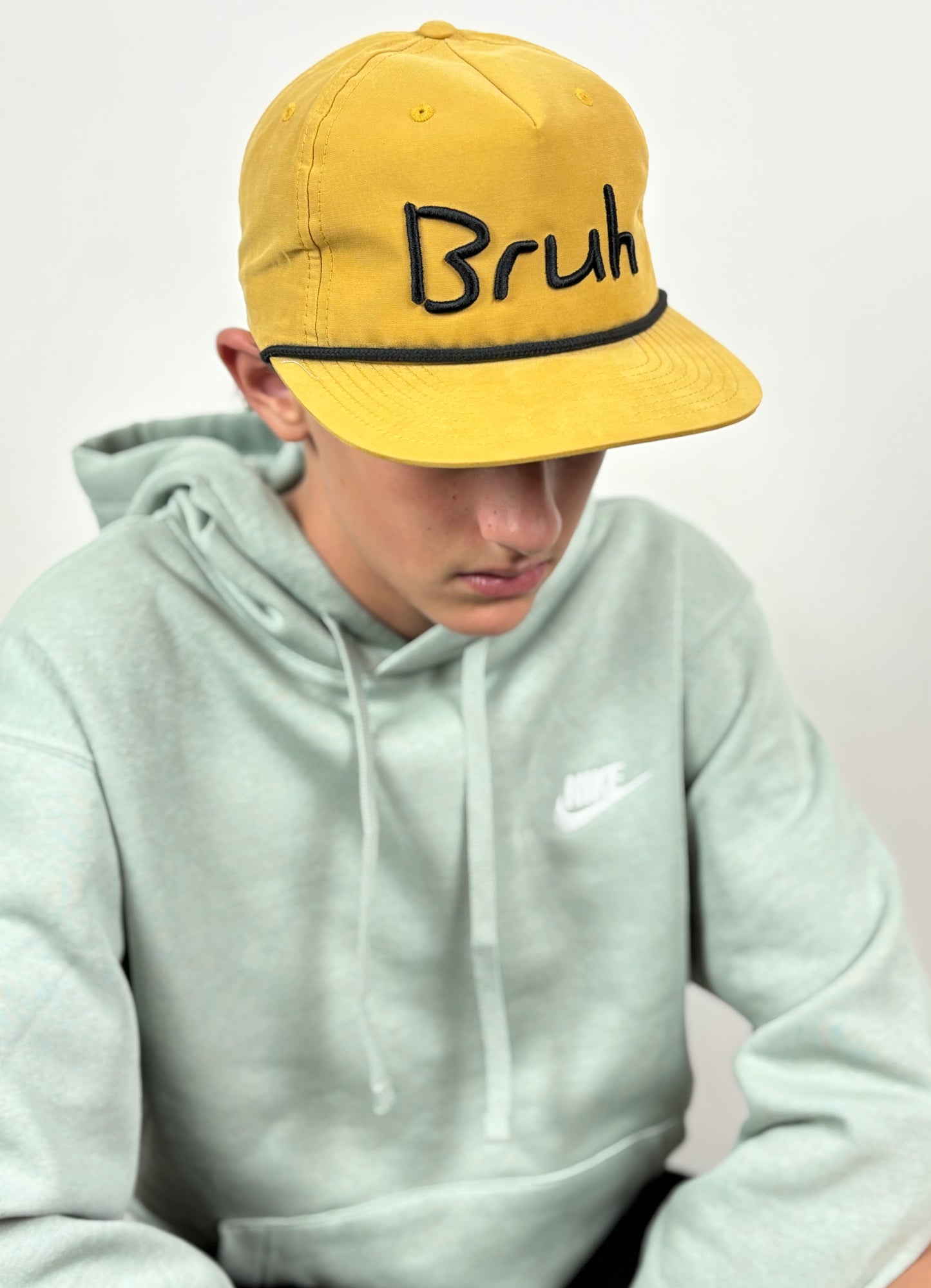 Bruh Mustard/Black Snapback